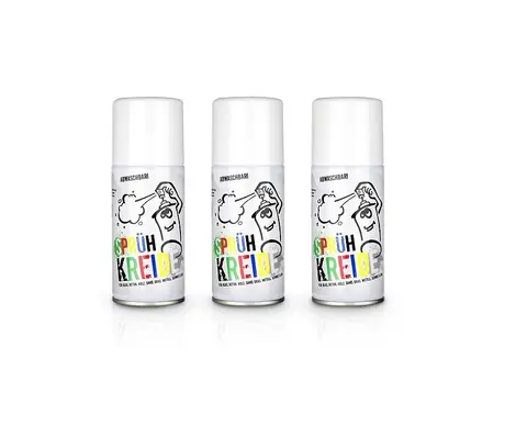 Markeringsspray 3 stk Hvit spray til gress, sand og asfalt