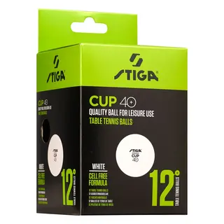 Bordtennisballer Stiga Cup Hvit 12 stk | Trenings- og fritidsball