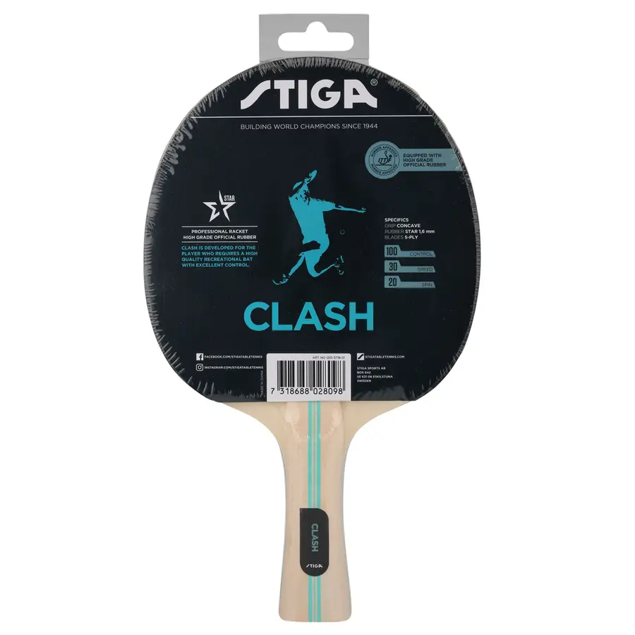 Bordtennisracket Stiga Clash Hobby ITTF godkjent | fritid 