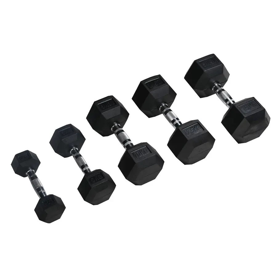 Manual Sport-Thieme Rubber Hex 2 kg 1 stk. dumbbell 
