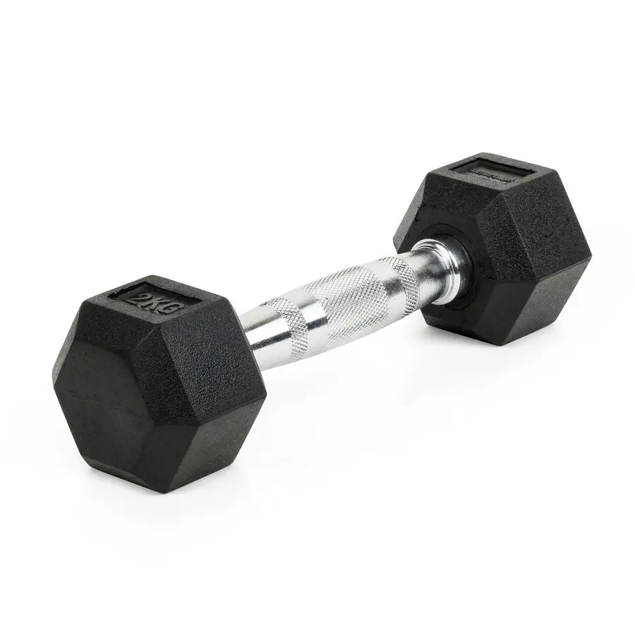 Manual Sport-Thieme Rubber Hex 2 kg 1 stk. dumbbell 