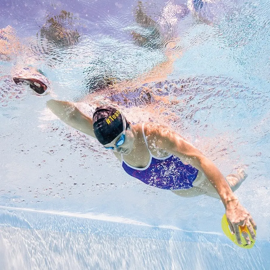 Finis Iso Teknikk Paddles L Svart/Gul 