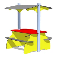 Piknikbord med tak Lekeplass