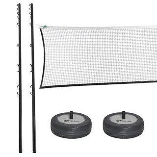 Badminton- og volleyballstativ Stolper 250 cm | Nett 600 x 76 cm