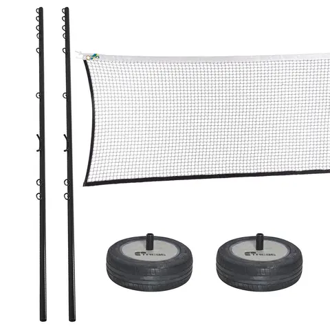 Badminton- og volleyballstativ Stolper 250 cm | Nett 600 x 76 cm