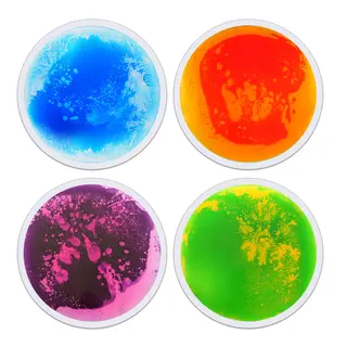 Sensoriske plater runde - 4 stk Geleplater Jelly