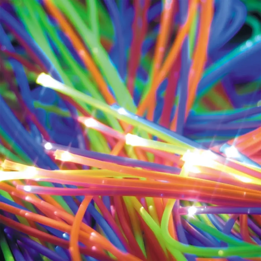 Fiberoptikk UV 200 tråder 200 cm | Lyskilde inkludert 