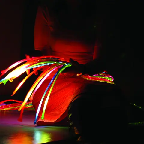 Fiberoptikk UV jumbo 12 x 1 m Med farger | Inkludert lyskilde