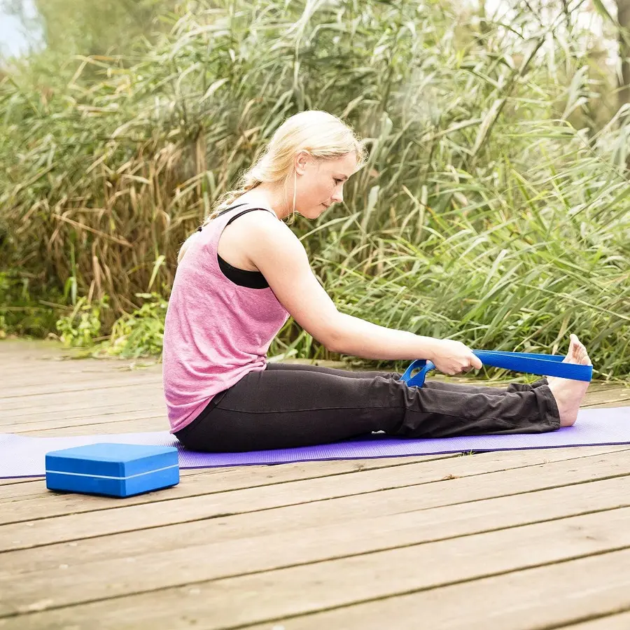 Yogablokk i EVA skum - hard 225 x 150 x 75 mm | Blå 