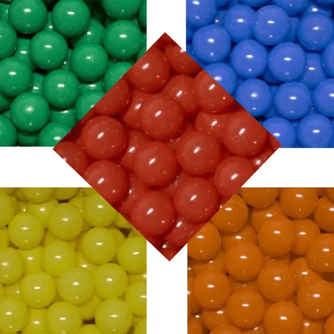 Fargeblandet baller til ballbasseng 7,5 cm | 500 stk