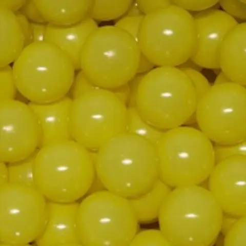 Fargeblandet baller til ballbasseng 7,5 cm | 500 stk | Gul
