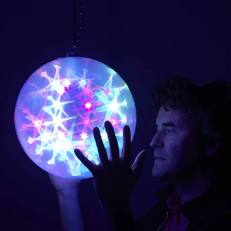 Spangalorb lampe Lysende kule 