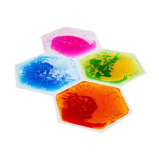 Sensoriske plater sekskant - 4 stk Geleplater Hexagon | 50x50 cm
