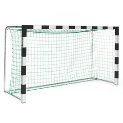 H&#229;ndballm&#229;l 300x160cm svart/s&#248;lv 1 stk | foldbare nettb&#248;yler m/nett
