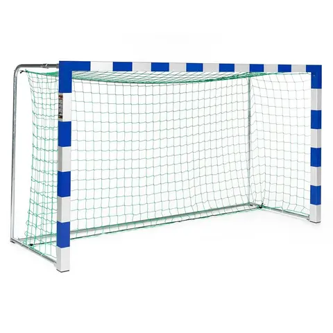 Håndballmål 300x160cm blå/sølv 1 stk | foldbare nettbøyler m/nett