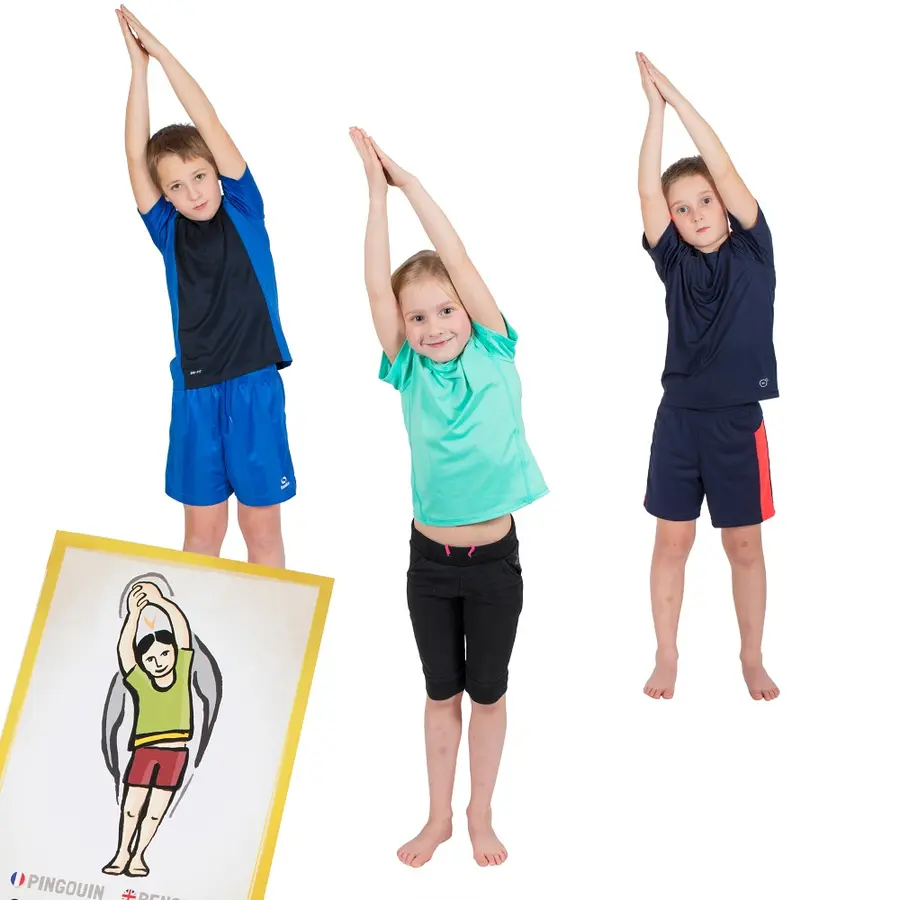 PedaYoga Visualiseringskort 32 stk Yogastillinger i A4-format 