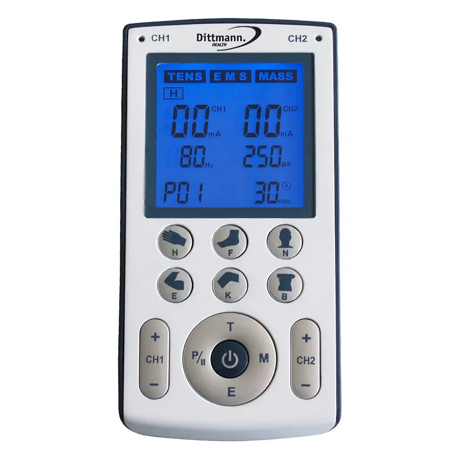 TENS EMS Apparat TEN 250 4 elektroder | Flere programinstillinger 