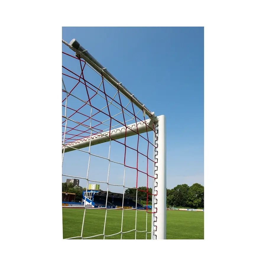 Fotballmål 7,32x2,44 m m/bakkehylser 11'er mål | Oval profil | Hvit 
