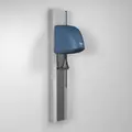 Hårføner REZ Beluga V Speil alu/blå Alu skinne RAL 9006 | Deksel RAL 5009
