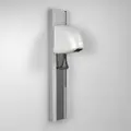 Hårføner REZ Beluga V Speil alu/hvit Alu skinne RAL 9006 | Deksel RAL 9010