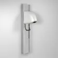 Hårføner REZ Beluga V alu/hvit Alu skinne RAL 9006 | Deksel RAL 9010