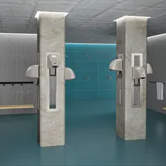 Hårføner REZ Beluga UPV Speil Innfelt og justerbar varmluftsføner