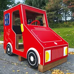 Lekehus | Rød bil Lekebil i tre