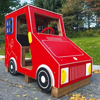 Lekehus | Rød bil Lekebil i tre