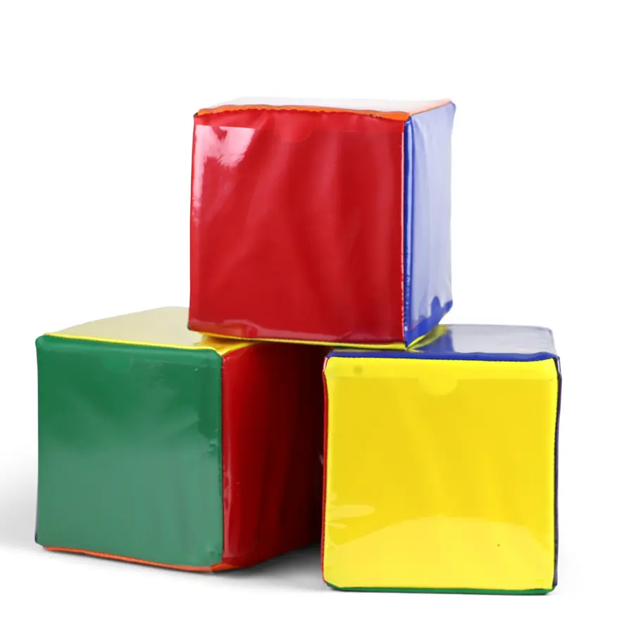 Aktivitetsterninger 15 cm 3 stk terninger med plastlomme 