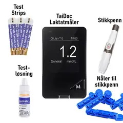 Laktatm&#229;ler  TaiDoc Startpakke Alt du trenger for &#229; starte