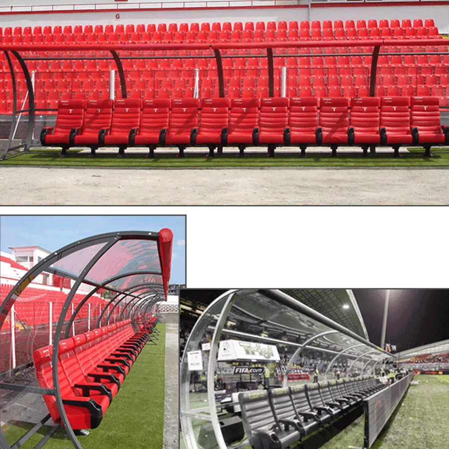 Trener-og innbytterbenk 12 meter 21 VIP MP stoler | Med varme | Med logo 
