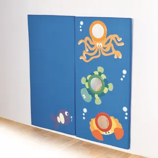Veggpolstring med speil 120 x 60 x 4 cm
