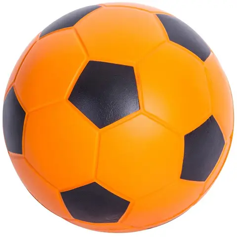 Softball PU-skum 20 cm svart/oransje Myk fotball i størrelse 3