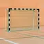 Håndballmål 3x2 m | Standard modell Svart/Sølv | Faste nettbøyler