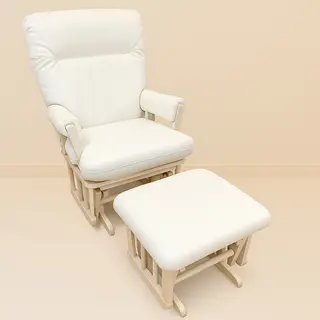 Trone Advance Gyngestol Hvit Med puff