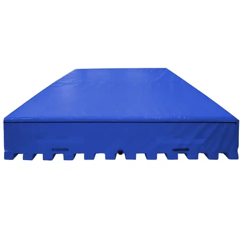 Høydehoppmatte med plattform | Blå 400 x 250 x 60 cm