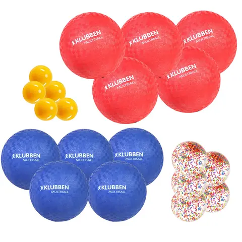 Gummiballer til aktivitet og lek (20) Inne og utendørs