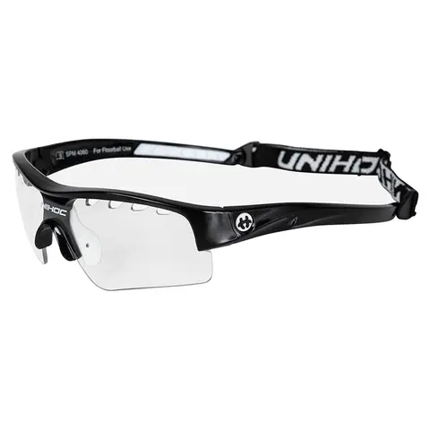 Innebandybriller Unihoc Victory Junior Beskyttelsesbriller | Svart/ Hvit