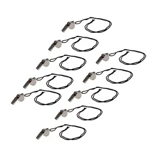 Fløyte i metall med plastule | 10 stk. Dommerfløyte