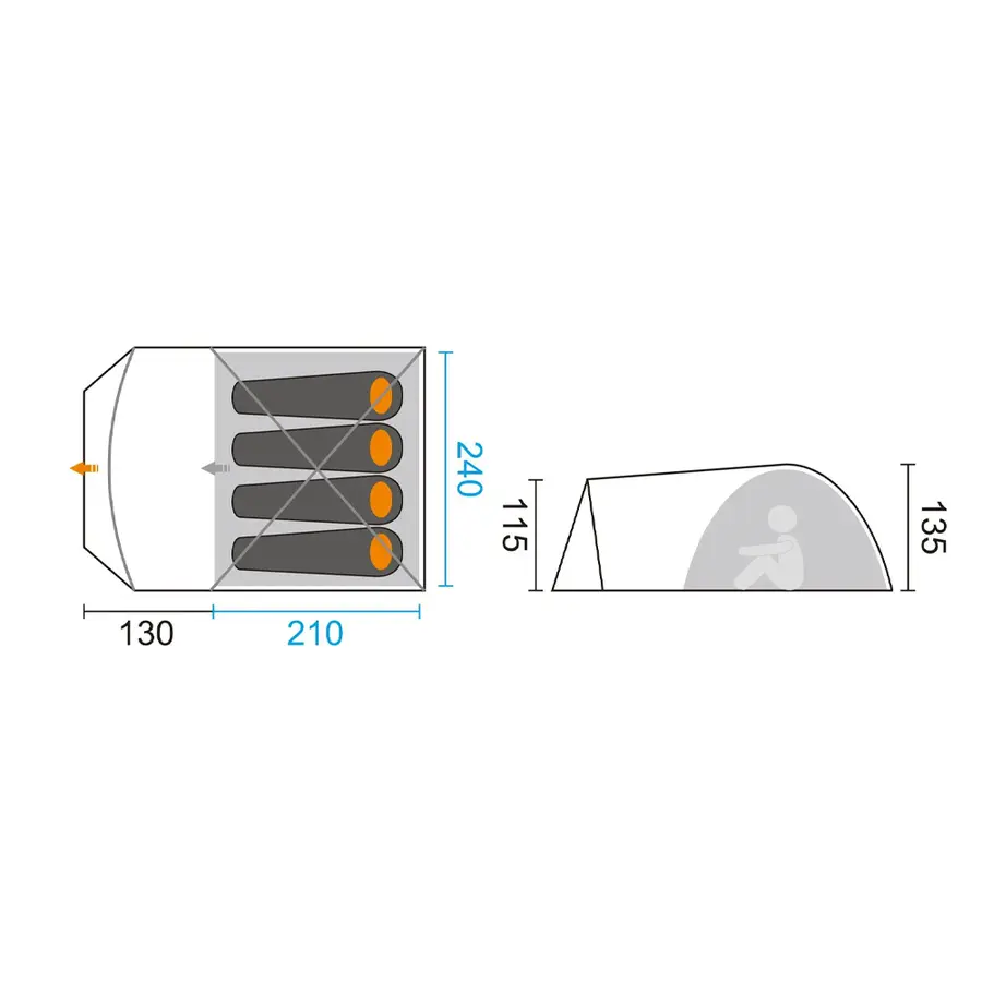Telt Arctic Tern Campingtelt 4 P 4 personer 