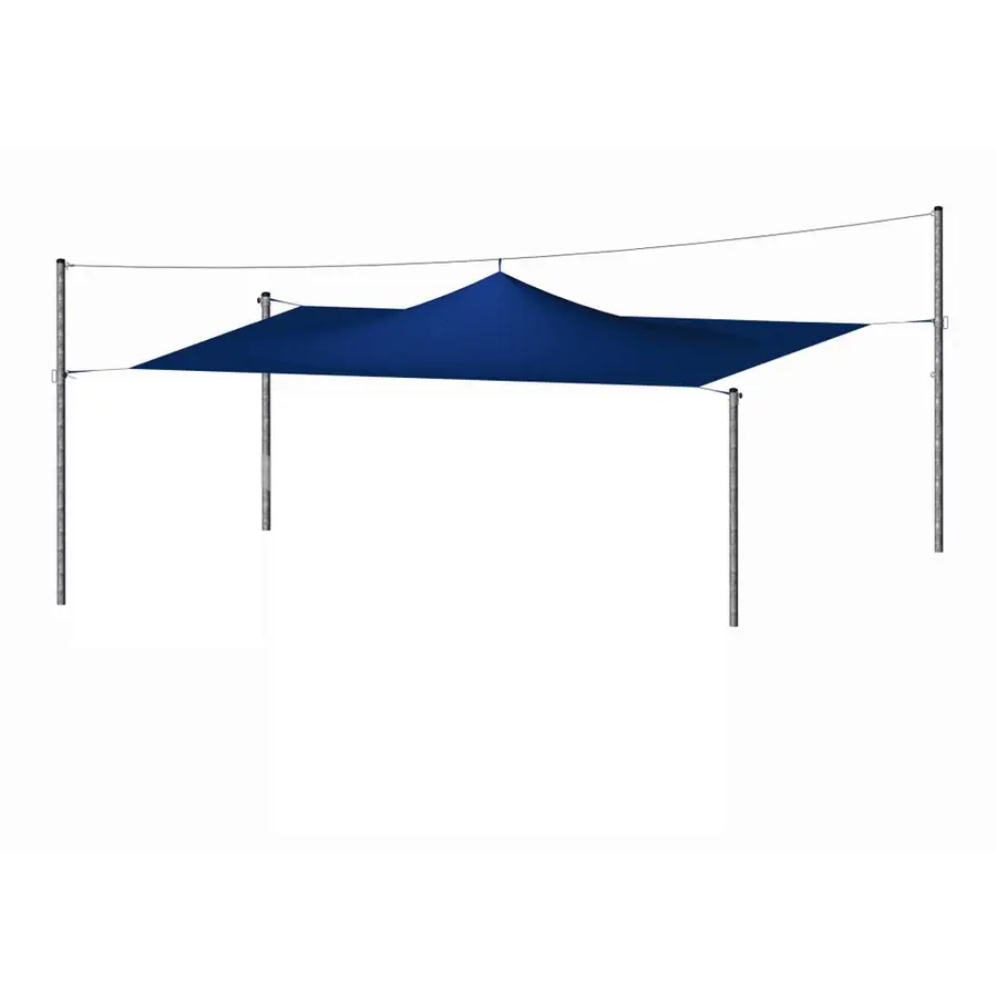 Solseil 5x5 meter med stolper Solskjerming til lekeplasser 