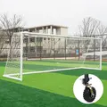 Fotballmål 7' er med hjul 360 grader 5x2 m | Hvitt | Oval profil