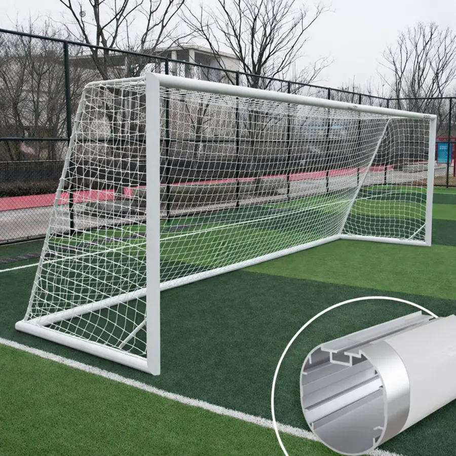 Fotballmål 3x2 m 5'er | Hvitt | Oval profil 