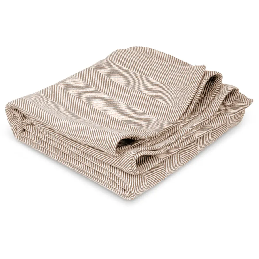 Pledd i håndvevd bomull Yogapledd | Natur | 200x150 cm 