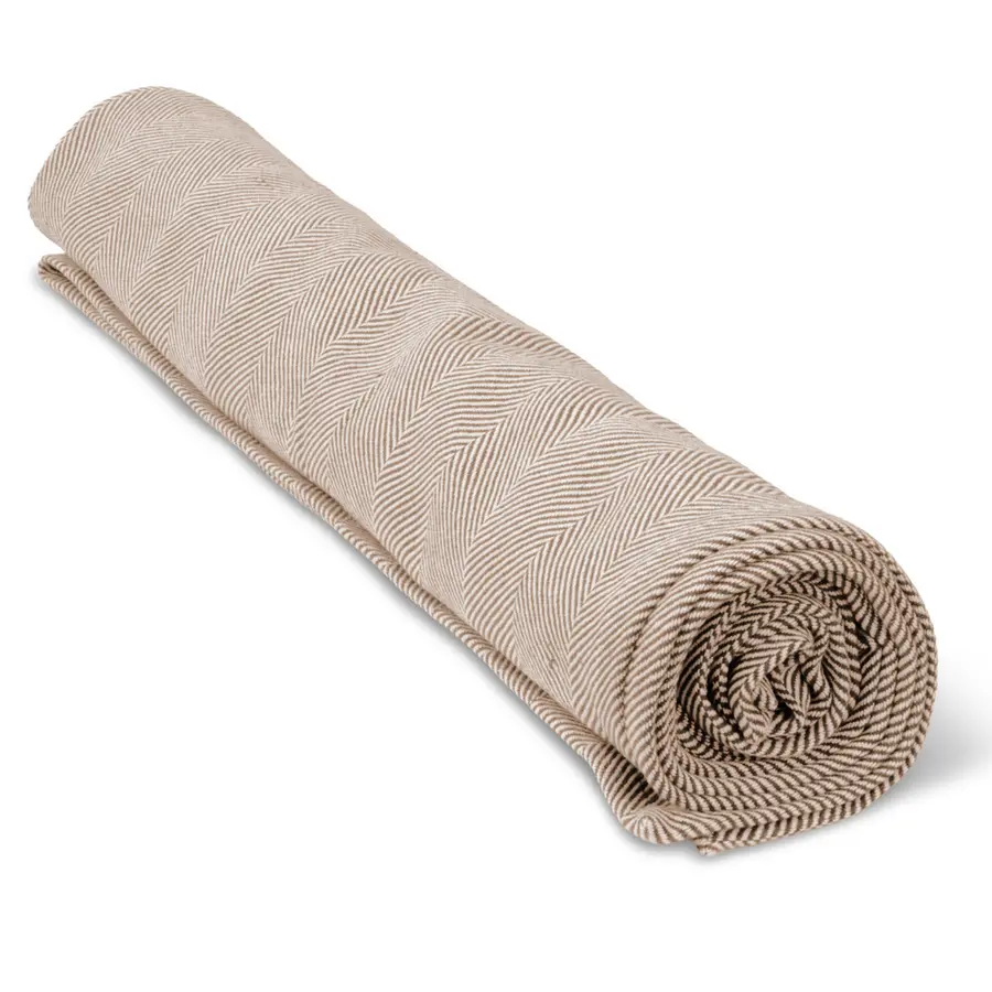 Pledd i håndvevd bomull Yogapledd | Natur | 200x150 cm 