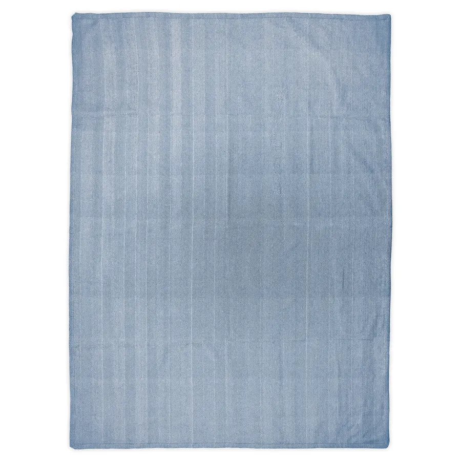 Pledd i håndvevd bomull Yogapledd | Blå | 200x150 cm 