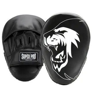 Super Pro Curved Punch Pads 1 par treningspads | svart/ hvit