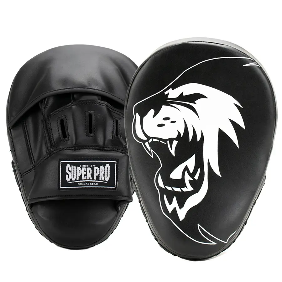 Super Pro Curved Punch Pads 1 par treningspads | svart/ hvit 