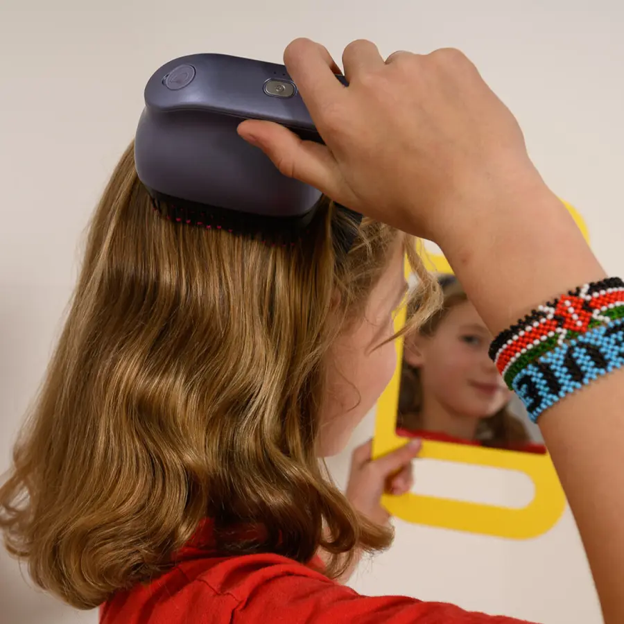 Vibrerende hårbørste Grrrr 16 x 10 x 6 cm | Oppladbar 