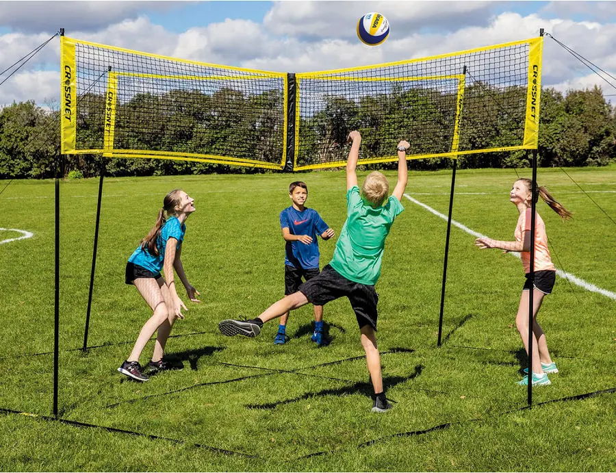 Sandvolleyball-sett Crossnet Four Square Kryssnett | Stolper | Banemarkering 